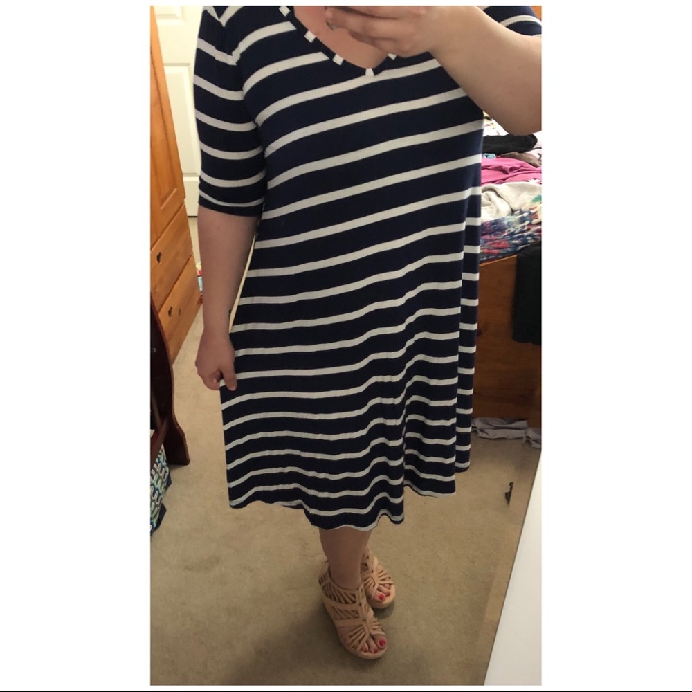 💕HP💕Lane Bryant striped dress - Picture 3 of 6
